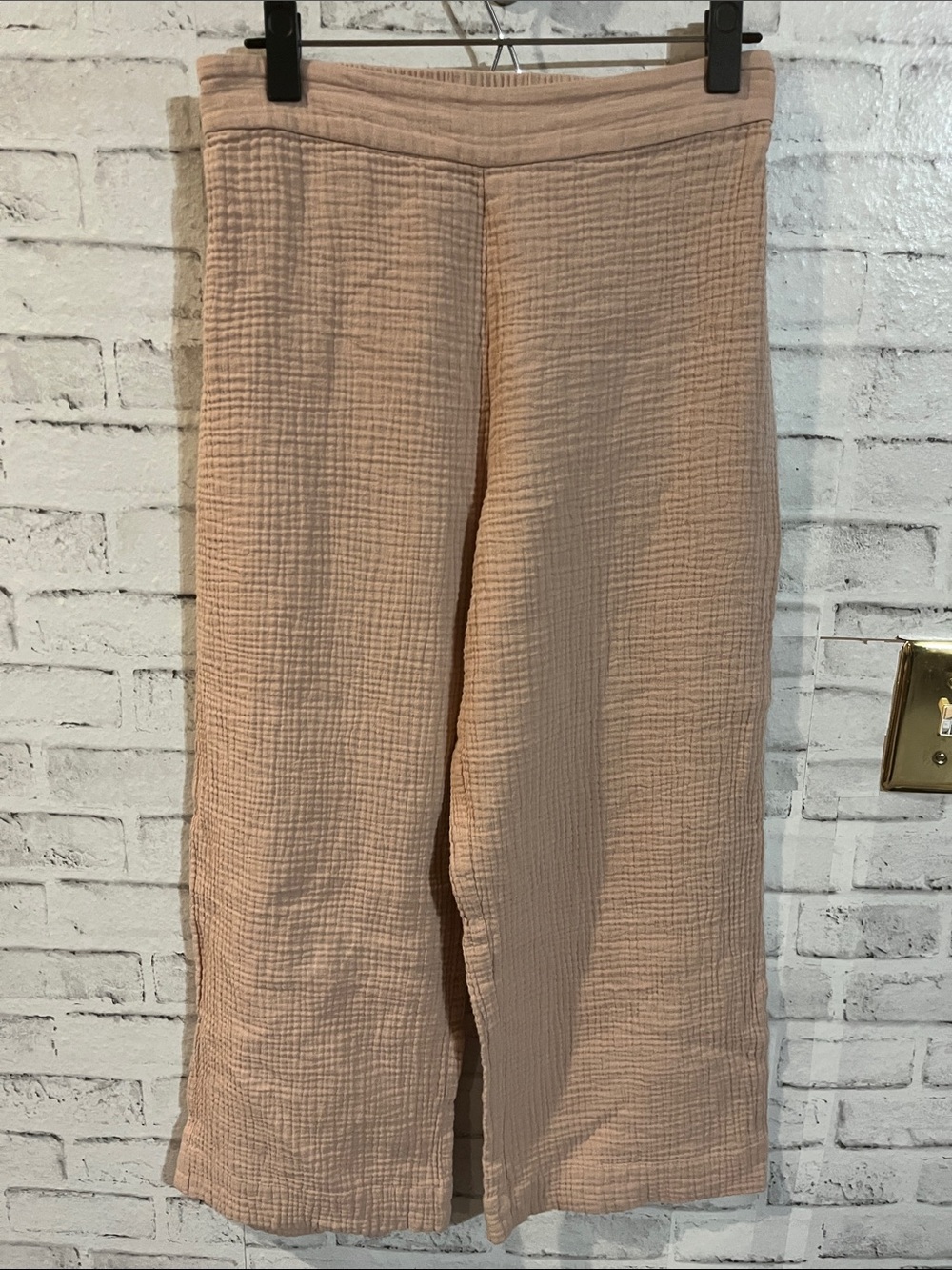 Jenni Kayne gauzy cotton cropped wide leg pants